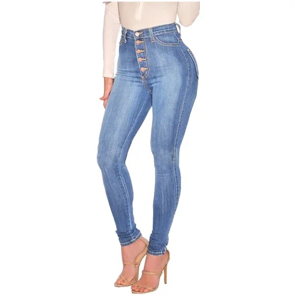 Colombian Skinny High Waist Jeans with Push-Up Effect for Women
